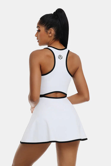 Sleeveless White Tennis Dress